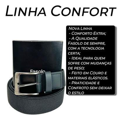 Imagem de Cinto de Couro Elástico Fasolo Linha Confort