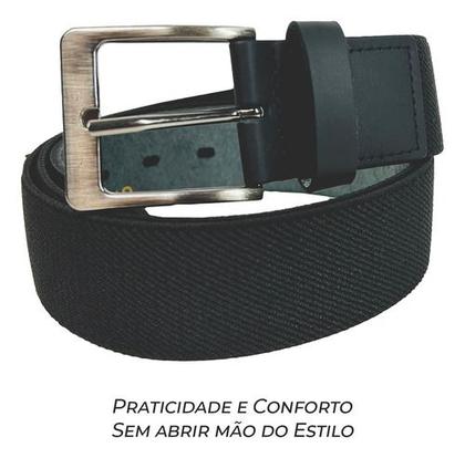 Imagem de Cinto de Couro Elástico Fasolo Linha Confort