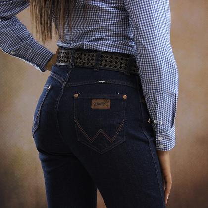 Imagem de Cinto de Couro Feminno Preto com Strass Cow Way 32923