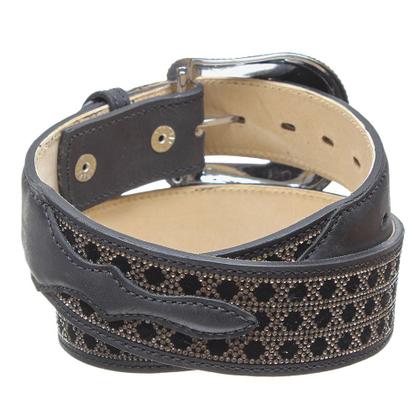 Imagem de Cinto de Couro Feminno Preto com Strass Cow Way 32923