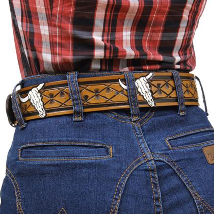 Imagem de Cinto de Couro Longhorn Cow Way 36788