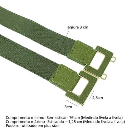 Imagem de Cinto de elástico largo feminino couro vestido camisa plus