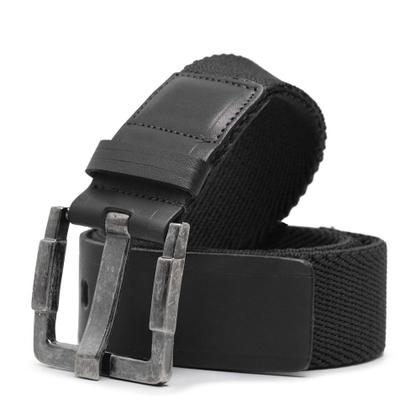 Imagem de Cinto de Elastico Social Plus Size Masculino Ponteiras de Couro Confortavel Ajuste Fivela
