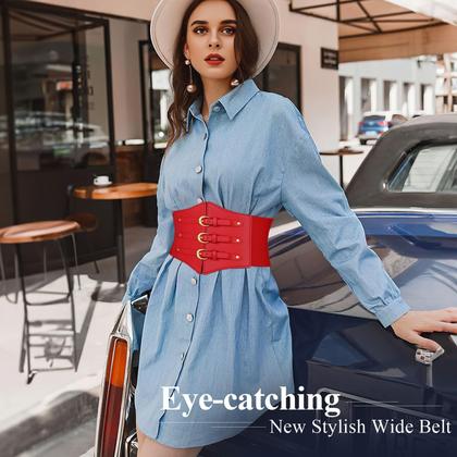 Imagem de Cinto de espartilho feminino JKEEMI, largo, elástico, elástico, cintura elástica