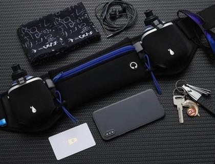 Imagem de Cinto De Hidratação Corrida Running Com 2 Garrafas E Pochete