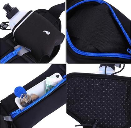 Imagem de Cinto De Hidratação Corrida Running Com 2 Garrafas E Pochete