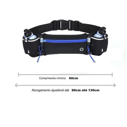 Imagem de Cinto De Hidratação Corrida Running Com 2 Garrafas E Pochete