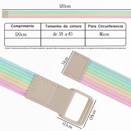 Imagem de Cinto de Lona Tricotado Fivela Anel Duplo Sem Perfuração Estilo Coreano Casual Moderno Tendência Resistente Duravel