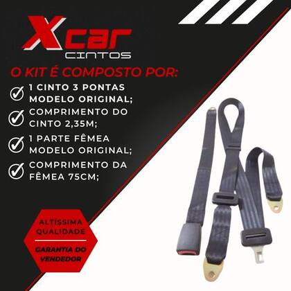 Imagem de Cinto De Segurança 3 Pontas Modelo Original Kombi