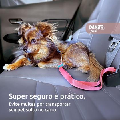 Imagem de Cinto De Segurança Pet Toh Adaptador Universal Ajustável Cães Gato Cachorro Transporte Carro Coleira