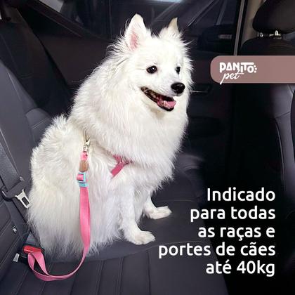 Imagem de Cinto De Segurança Pet Toh Adaptador Universal Ajustável Cães Gato Cachorro Transporte Carro Coleira