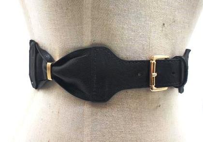 Imagem de Cinto Faixa Elástico Com Couro Feminino Vestido Saia SN778