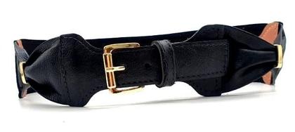 Imagem de Cinto Faixa Elástico Com Couro Feminino Vestido Saia SN778