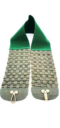 Imagem de Cinto faixa feminino de elástico com couro metal trançado  CLC75