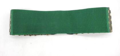 Imagem de Cinto faixa feminino de elástico com couro metal trançado  CLC75