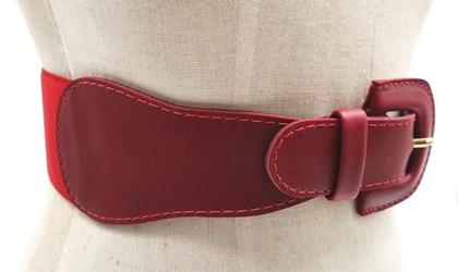 Imagem de Cinto faixa feminino elástico fivela encapada vestido ED201