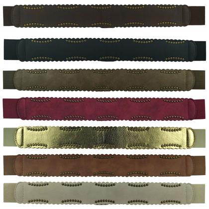 Imagem de Cinto Feminino Com Elástico Tipo Faixa Na Cor Bege - CF72