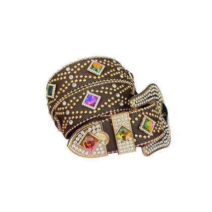 Imagem de Cinto Feminino Country Pedraria Brilho Fivela C/ Strass Moda