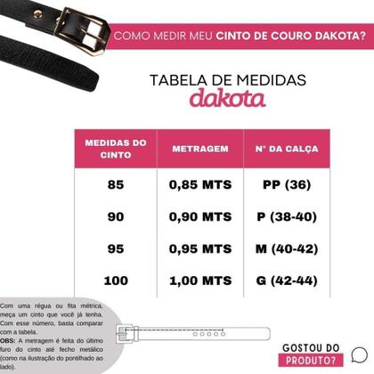 Imagem de Cinto Feminino Couro Clássico Fivela Metálica Trendy Moda Dk307 Dakota