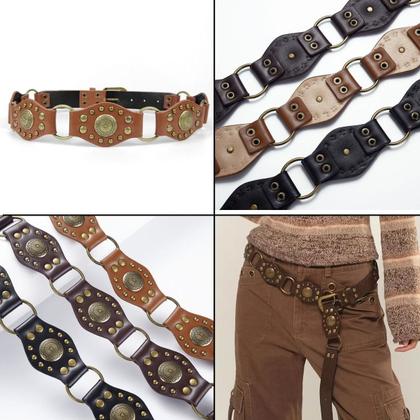 Imagem de Cinto Feminino Couro Pu Boho Chic Tendencia Moda Country Top