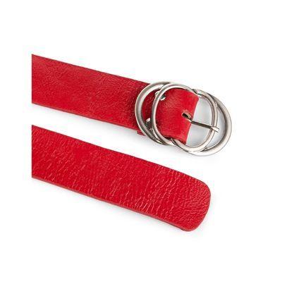 Imagem de Cinto Feminino Dakota Couro Vermelho DK327 Balmy Malagueta Fivela Oval Estilizada