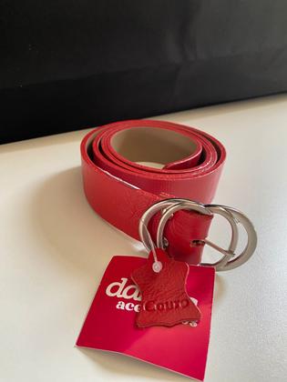 Imagem de Cinto Feminino Dakota Couro Vermelho DK327 Balmy Malagueta Fivela Oval Estilizada