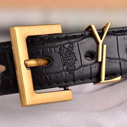 Imagem de Cinto Feminino de Couro Luxo 2,8cm - Acessório de Moda Clássico