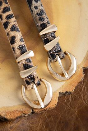Imagem de Cinto Feminino oncinha onça animal print fivela blogueira