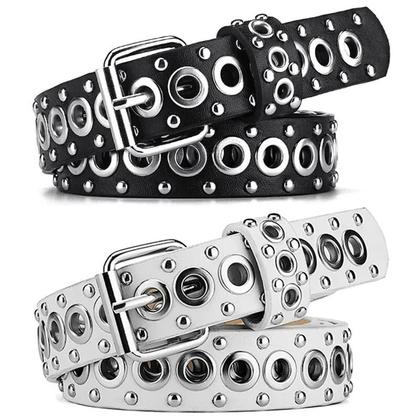 Cinto Feminino Punk Hip Hop Y2K Com Rebites Fino Personalizado