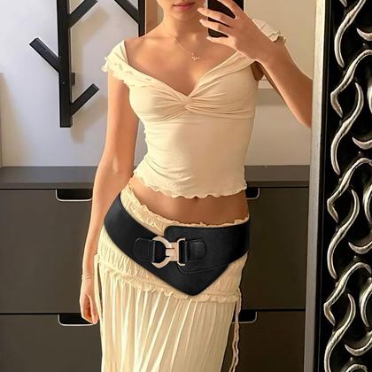 Imagem de Cinto JASGOOD, elástico largo, fosco, ouro preto, fivela de 112 cm