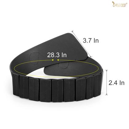 Imagem de Cinto JASGOOD, elástico largo, fosco, ouro preto, fivela de 112 cm