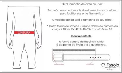 Imagem de Cinto Masculino Com Elástico Couro Legítimo Fasolo Casual