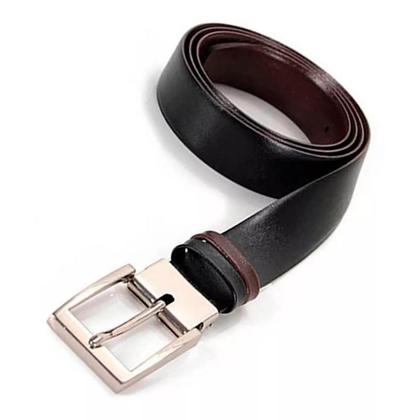 Imagem de Cinto Masculino Couro Dupla Face Preto E Marrom Social Imperio Regulável Legitimo