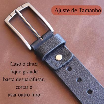 Imagem de Cinto Masculino Couro Legítimo Preto ou Marrom Marca BELLVOLPE