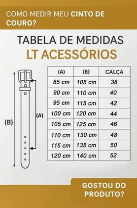 Imagem de Cinto Masculino Couro Legítimo Social Alta qualidade 