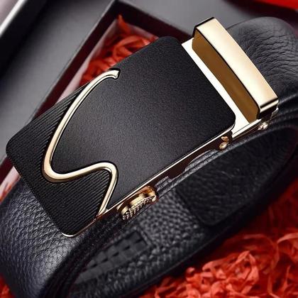 Imagem de Cinto Masculino De Couro Genuíno De Alta Qualidade Com Fivela De Metal Em PU Macio Para Calças