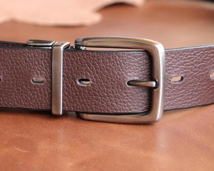 Imagem de Cinto Masculino Dupla Face Couro Legítimo - BELLVOLPE