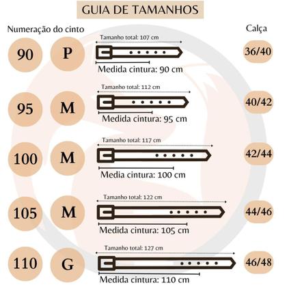 Imagem de Cinto Masculino Dupla Face Couro Legítimo - BELLVOLPE