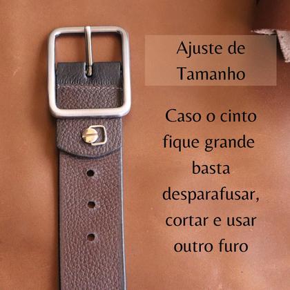 Imagem de Cinto Masculino Dupla Face Couro Legítimo Preto e Marrom Marca BELLVOLPE