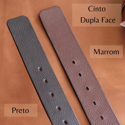 Imagem de Cinto Masculino Dupla Face Couro Legítimo Preto e Marrom Marca BELLVOLPE