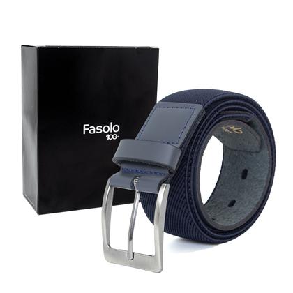 Imagem de Cinto Masculino Fasolo Casual Largo Elástico Couro Legítimo Comfort