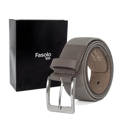 Imagem de Cinto Masculino Fasolo Casual Largo Elástico Couro Legítimo Confortável