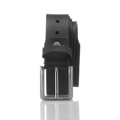 Imagem de Cinto Masculino Premium Em Couro Soleta Liso Preto  Social