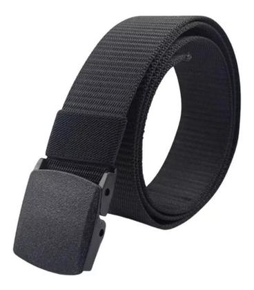 Imagem de Cinto Masculino Preto de Nylon Grosso Com Fivela de Plástico