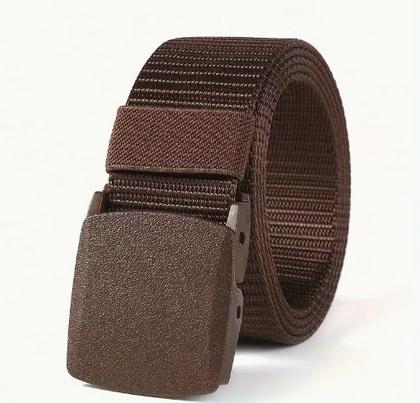 Imagem de Cinto Masculino Preto de Nylon Grosso Com Fivela de Plástico