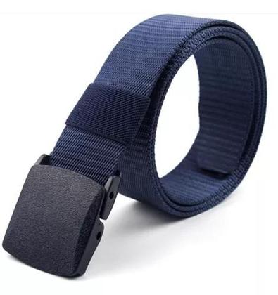 Imagem de Cinto Masculino Preto de Nylon Grosso Com Fivela de Plástico