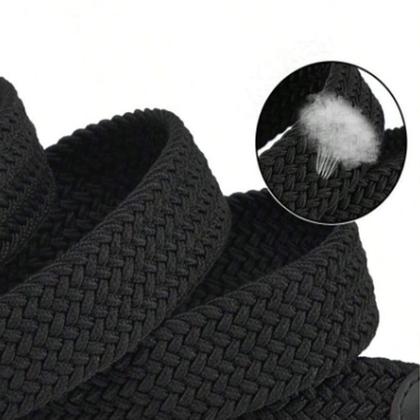 Imagem de Cinto Masculino Trançado Elástico Fivela Quadrada De Metal