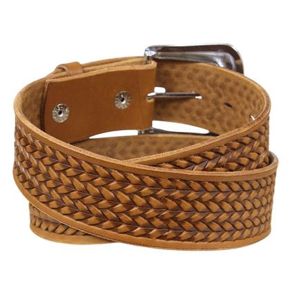 Imagem de Cinto Masculino Trançado Marrom Cow Way 37626