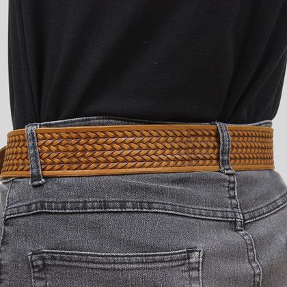 Imagem de Cinto Masculino Trançado Marrom Cow Way 37626