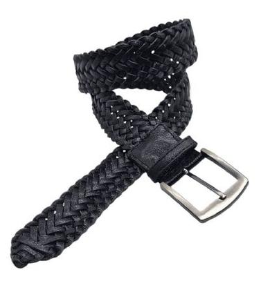Imagem de Cinto masculino trançado trissê couro unisséx 24124